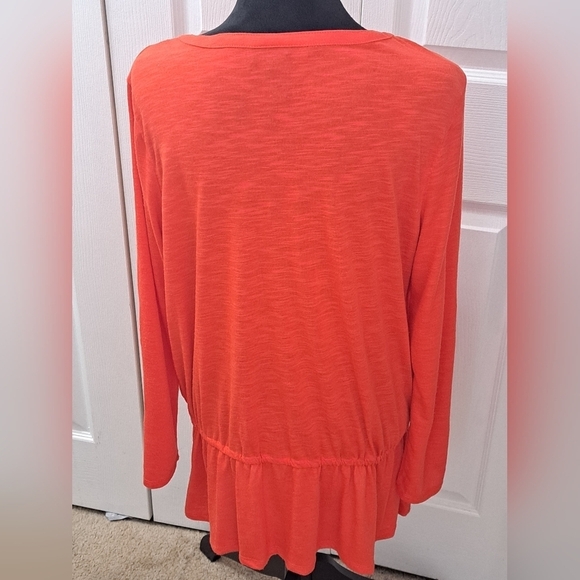 Style & Co Cherry Ted Crocheted Tunic With Tab Sleeves    Size XL - Picture 4 of 9